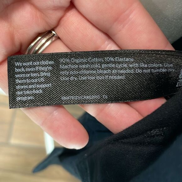 Eileen Fisher Black Cotton Blend Open Cardigan with Pockets Size Medium - Picture 3 of 6